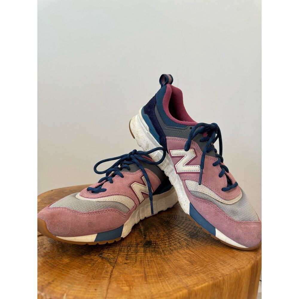 New Balance Sneakers 997H Womans Cordura Fabric Pink Blue Running Shoe US9.5